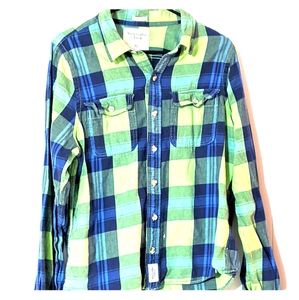 Abercrombie and Fitch Flannel Plaid Button Shirt